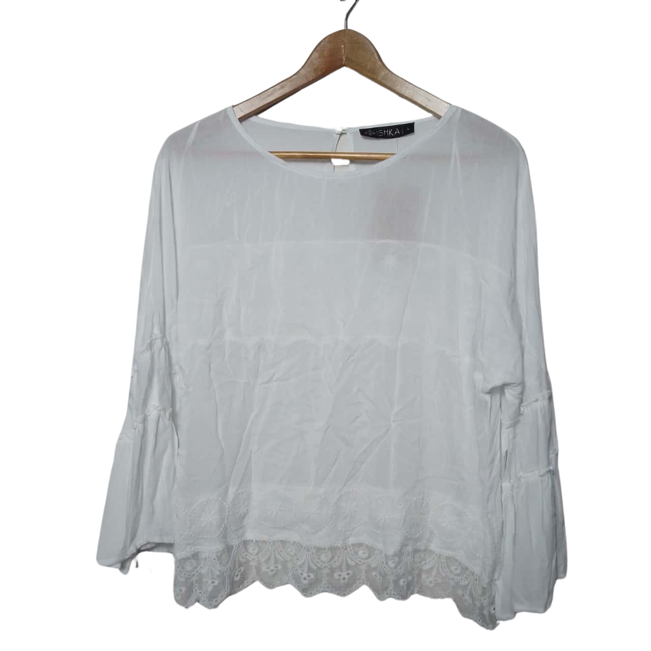 Nafsika White Black Long Sleeve Top