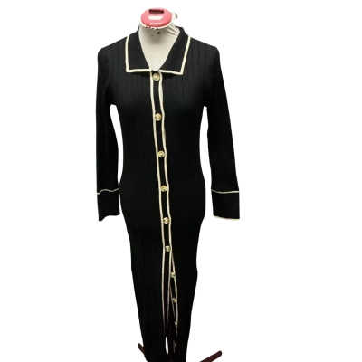 Dream House Womens  Size 6 Longline Cardigan Black  / Off White 