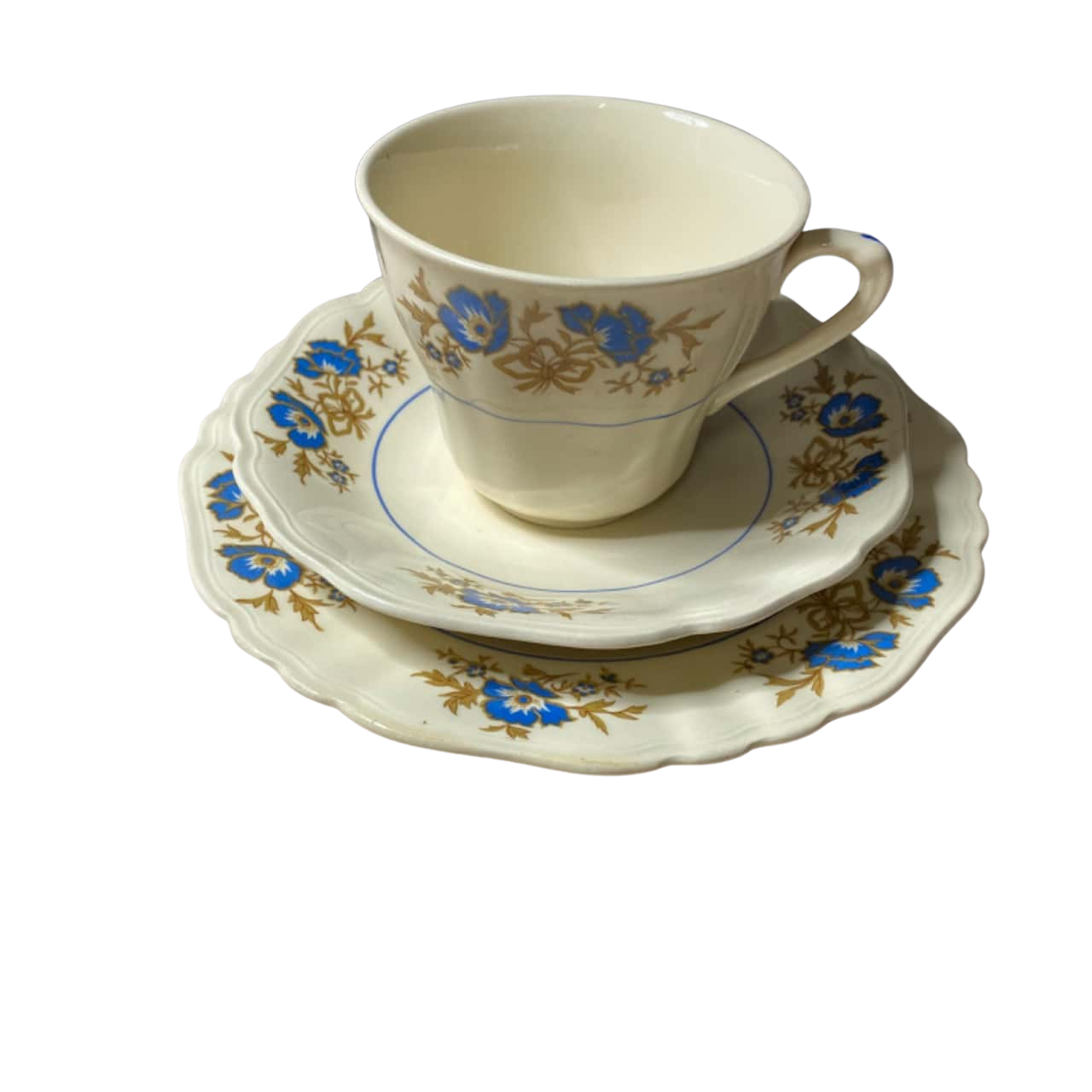 J+G Meakin Jacobean Ware Cup, Saucer & Plate
