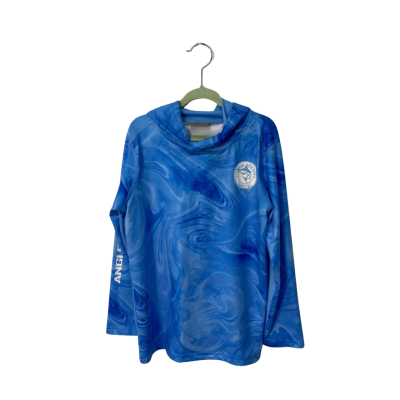 Anglers Edge fishing hoodie Kids  Size 6 Blue 
