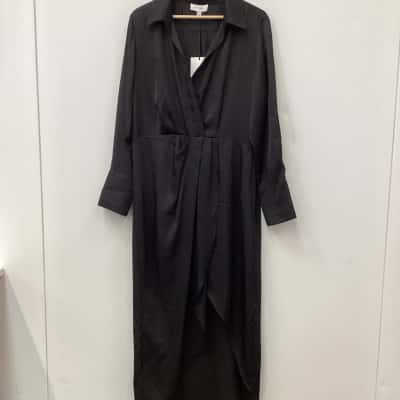 NEW - Witchery Wrap Dress Black Size 16