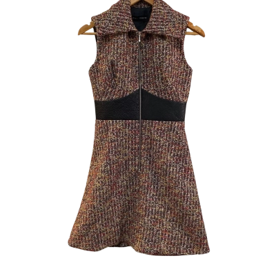 Nicola Finetti Womens  Size 8 Sleeveless Dress  Black  / Multicoloured 