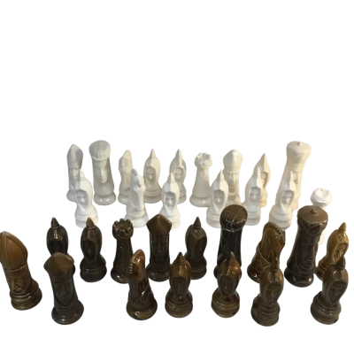 Ceramic Chess Pieces as pictured