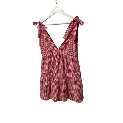 Beginning Boutique Womens  Size 6 Casual Dress Checked / Red / White 