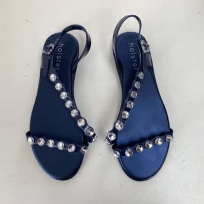 Holster Navy Blue Jelly Love Sandals Size 7 