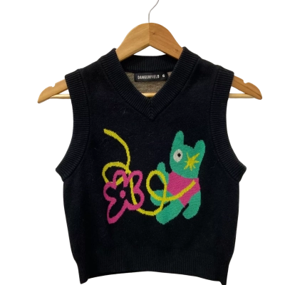 Dangerfield Womens  Size 6 Sweater Vest Multicoloured 