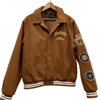 Asos Design Mens  Size L Bomber Jacket Brown 