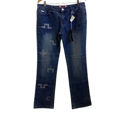 Brand New Zahli Womens  Size 14 Bootcut Sequins Jeans Dark Blue