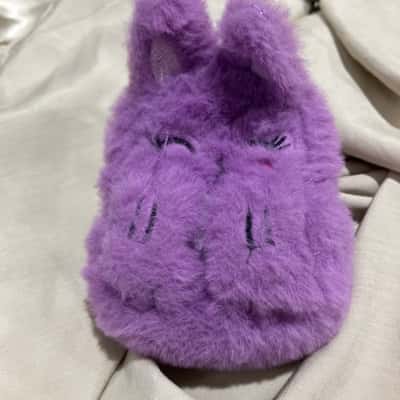 Smiggle Fluffy Purple Rabbit Key chain 