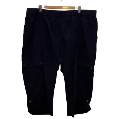 Virtuelle Women's  Size 24 Cropped Cargo Pants Black  