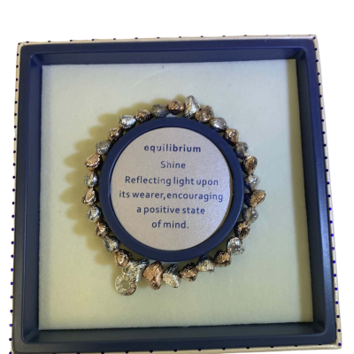  Womens "Equilibrium" Elasticated Bracelet Copper and Silver Colour 