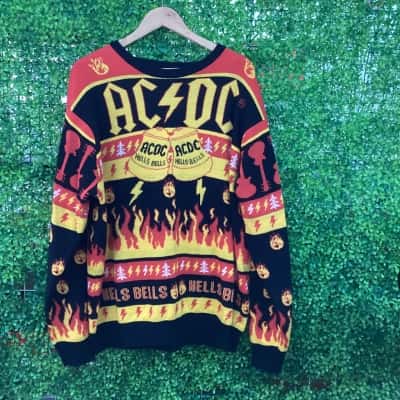  Mens  Size XXL Crew Neck Jumper Multicoloured ac/dc