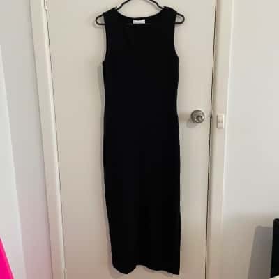Witchery Womens  Size S Maxi Sleeveless Knit Dress  Black  RRP $249.95