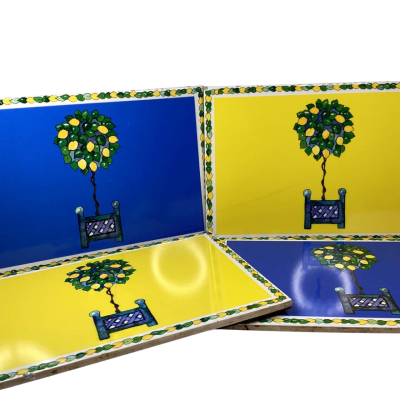 Ceramic decorative tiles lemon tree 