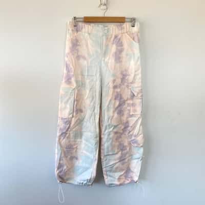 Leman Light Purple Pink Cargo Pants  Size L 