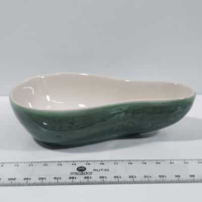 Thailand Hand Made Avocado Platter Server Signed 