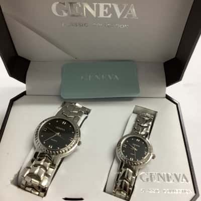  Womens Geneva Watch set Silver 