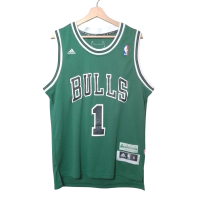 Adidas NBA Size S Chicago Bulls 1 Derrick Rose Green Jersey