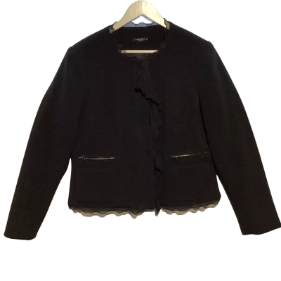  Womens Peplum Jacket Black  