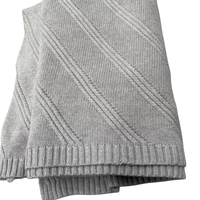 Country Road Arta Knit Throw Rug Grey Marle New 1.4 Kg