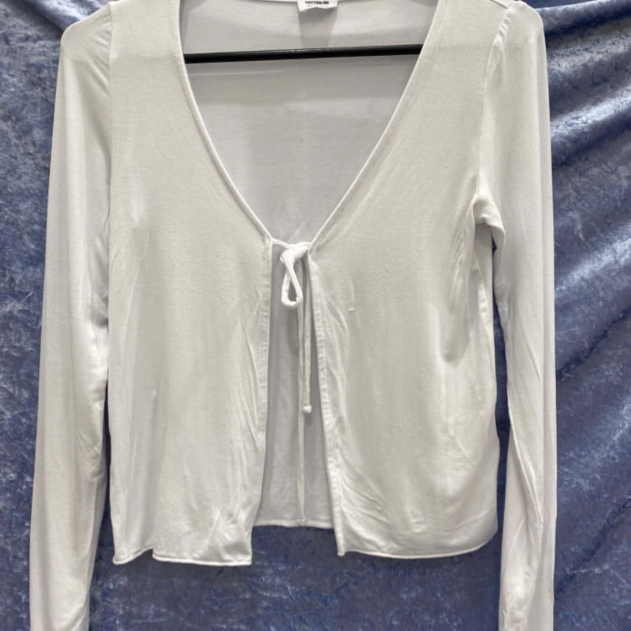 Cotton On Womens Size S Long Sleeve Tie Crop Top(s)