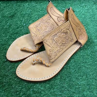 Aloha Lucy Brown Floral Sandals 