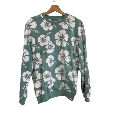 Okanui Womens  Size S / XS Jumper Floral / Turquoise / White 