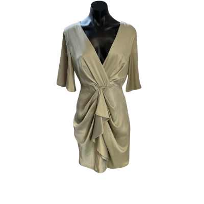 Editor Womens  Size 8 Cocktail Dress Green / Khaki 