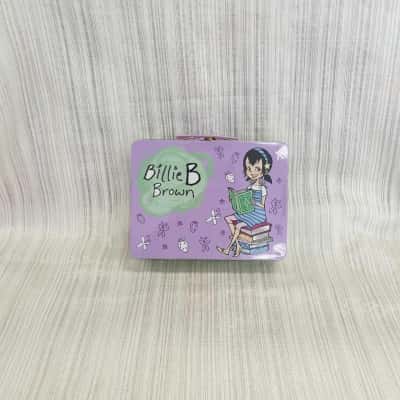 Kids Books - Billie B Brown Collection of 8 Reading Books in a Purple Metal Tin Lunch Box 