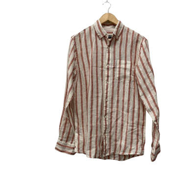 Country Road Mens  Size XS Long Sleeve Shirt Off White / Striped 