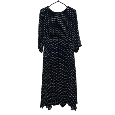 Blue Illusion Womens  Size M Cocktail Dress / Formal Dress / Midi Dress / Short Sleeve Dress  / Work Dress Multicoloured / Navy Blue / White 