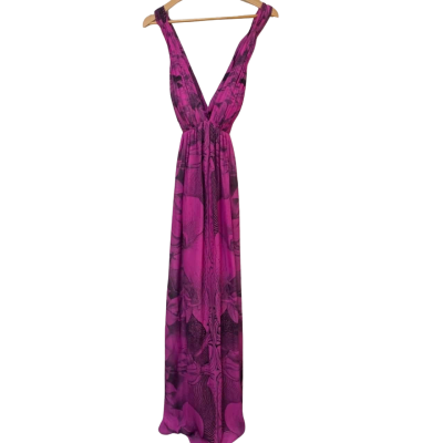 BNWT Bariano Size 10 Pattern / Pink Plunge Dress