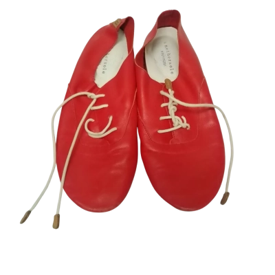  Womens Anothersole Red Leather Flats Size 41 