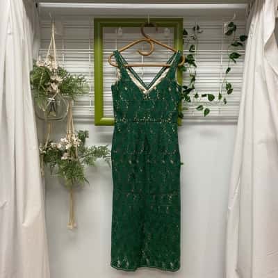Moss and Spy Brand New with Tags Womens Frances Green Dress Size 10 Formal  