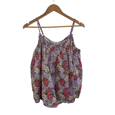 Peter Alexander Womens  Size XL Pyjama Tank Top Floral / Multicoloured / Purple 