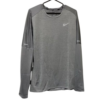 Nike Mens  Size L Long Sleeve Running Shirt Grey 