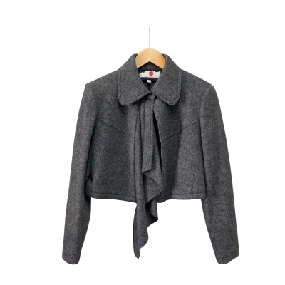 Jenny Hoo Womens  Size 10 Wool Jacket Grey 