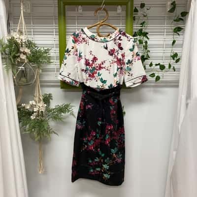 Phase Eight Brand New With Tags Womens  Size 14 Ariana Print Formal Dress Multicoloured 