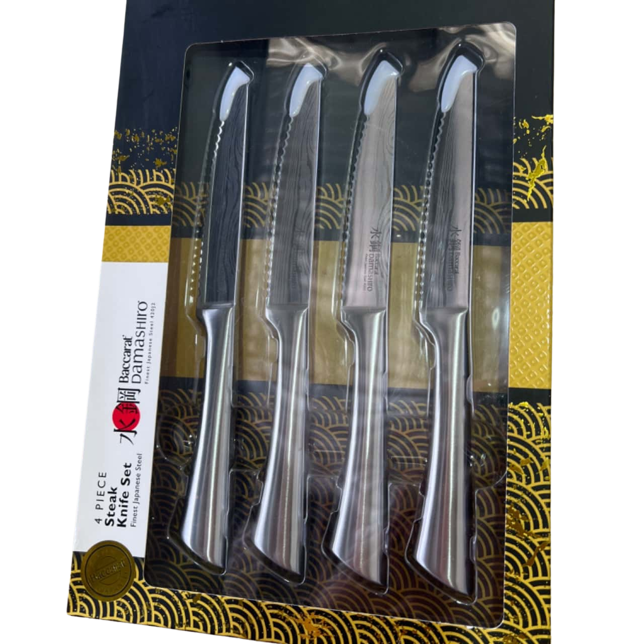 Baccarat Damashiro 4 Piece Steak Knife Set