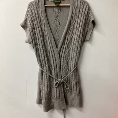 Eddie Bauer Womens  Size XL Longline Cardigan Grey (b)