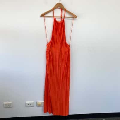 Billy J Blood Orange Frances Maxi Dress Size 14