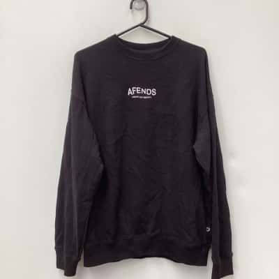 Afends Create, Not Destroy Sweatshirt Black - Size M  