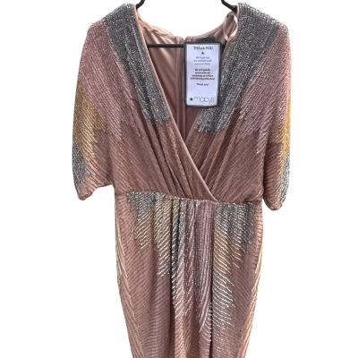 Liv Foster Womens  Size 10 US Sequin Formal Beige/Silver Dress