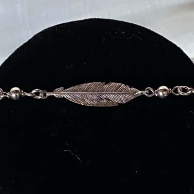 925 SILVER Feather Bracelet - could be Thomas Sabo