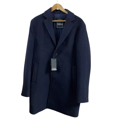 Gazman Mens  Size L Collins Overcoat Navy 