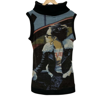 Olla Oh Womens Size XL Knit Vest Multicoloured