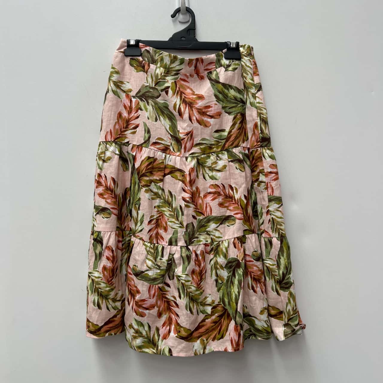 Jupe Midi Jacqui E Femme, Taille 12, Beige, A-line Plissée, Coton/polyester, Casual Chic