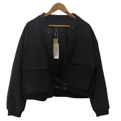 Forever New Curve Womens  Size 18 Black Bomber Jacket 