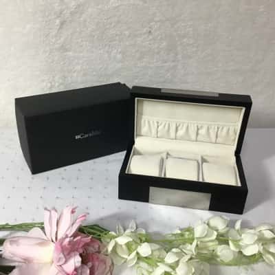 Cara Mia Maddison Black Wooden Veneer 3 Slot Watch Box (new)