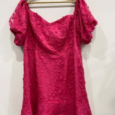 City Chic Womens  Size M Mini Dress / Off The Shoulder Dress Pink  